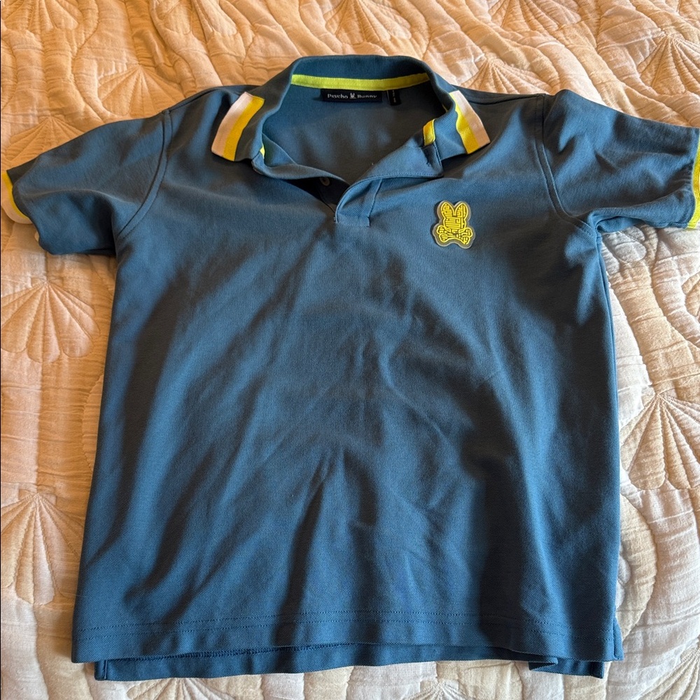 Polo by Ralph Lauren Kids Navy Polo Shirt with Yellow Trim